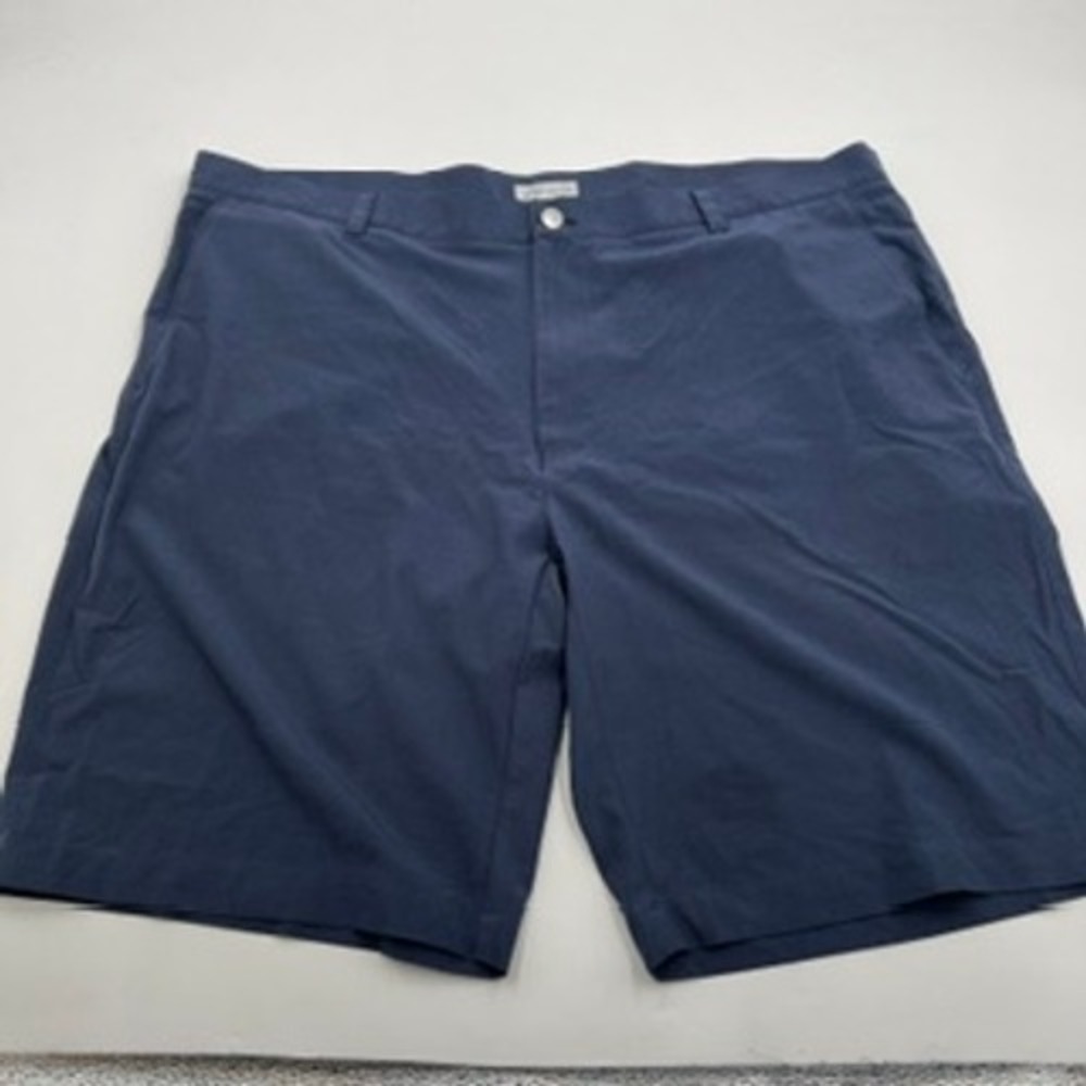 Peter Millar Mens Navy Blue‎ Performance Golf Shorts Size 42 Stretch Camo Lining